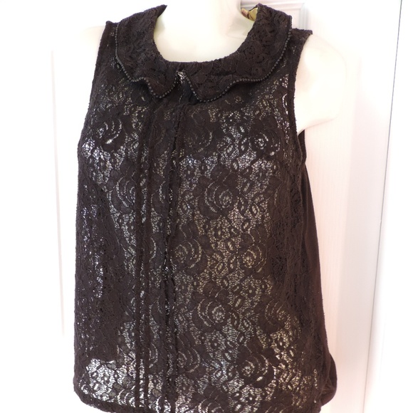Princess Vera Wang Sleeveless Dark Blue Blouse Size XS